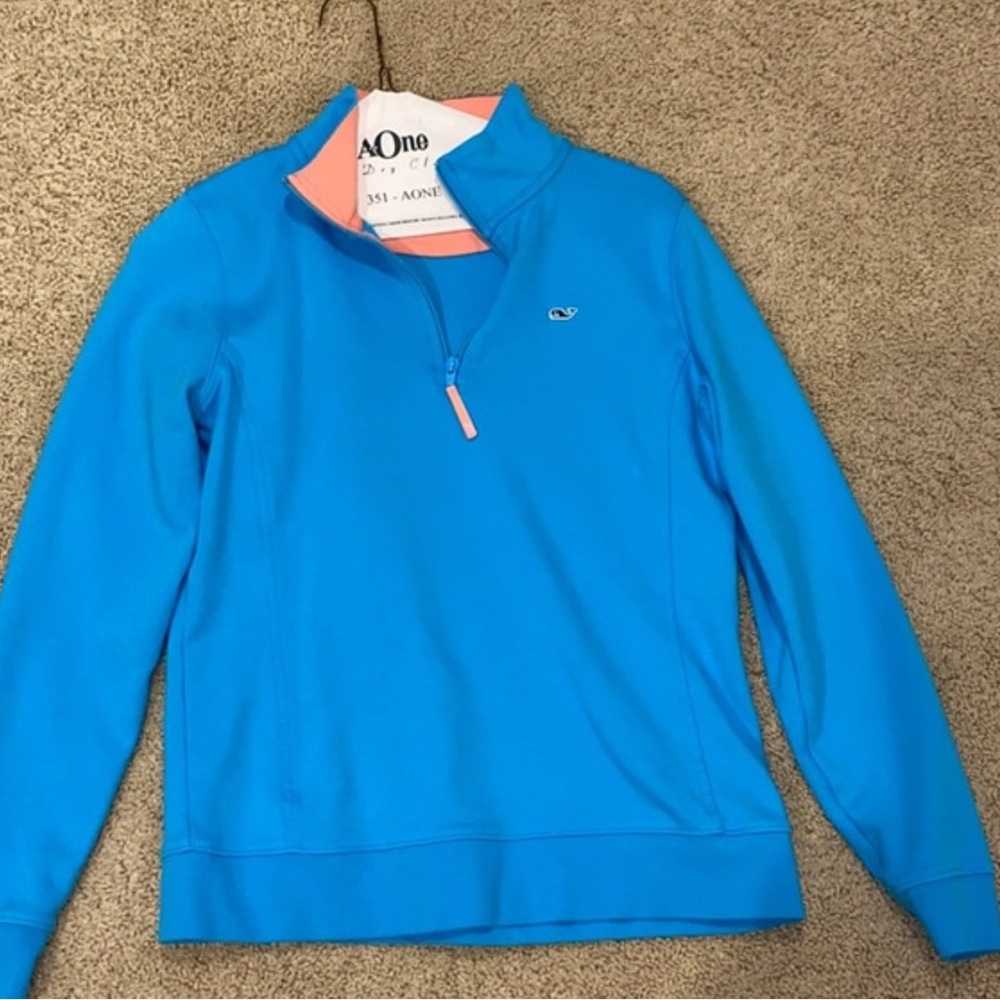 Vineyard Vines Martha Blue Quarter zip sweatshirt size medium